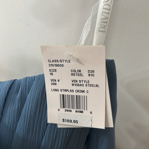 Steel Blue Bridesmaids dress - Picture 4 of 6